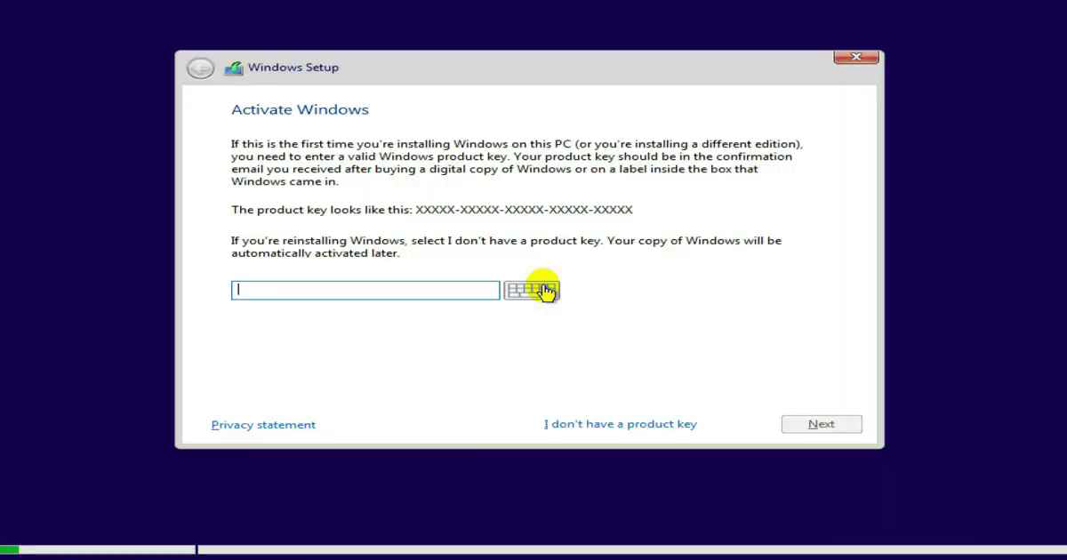 I don't have product key
